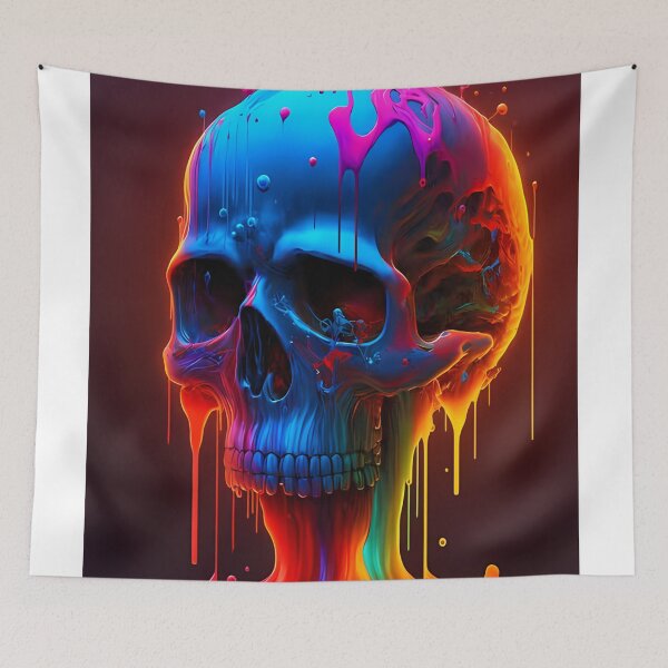 Item preview, Colorful Paint Skull designed and sold by Stevburykingev.