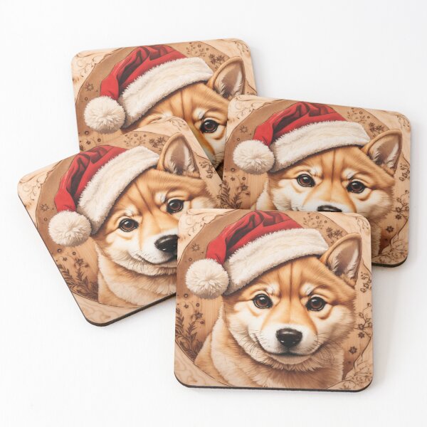 Item preview, Christmas with Shiba Inu: The Noble Spirit of Wood (Pyro Pets Art - 234) designed and sold by pyropetsart.