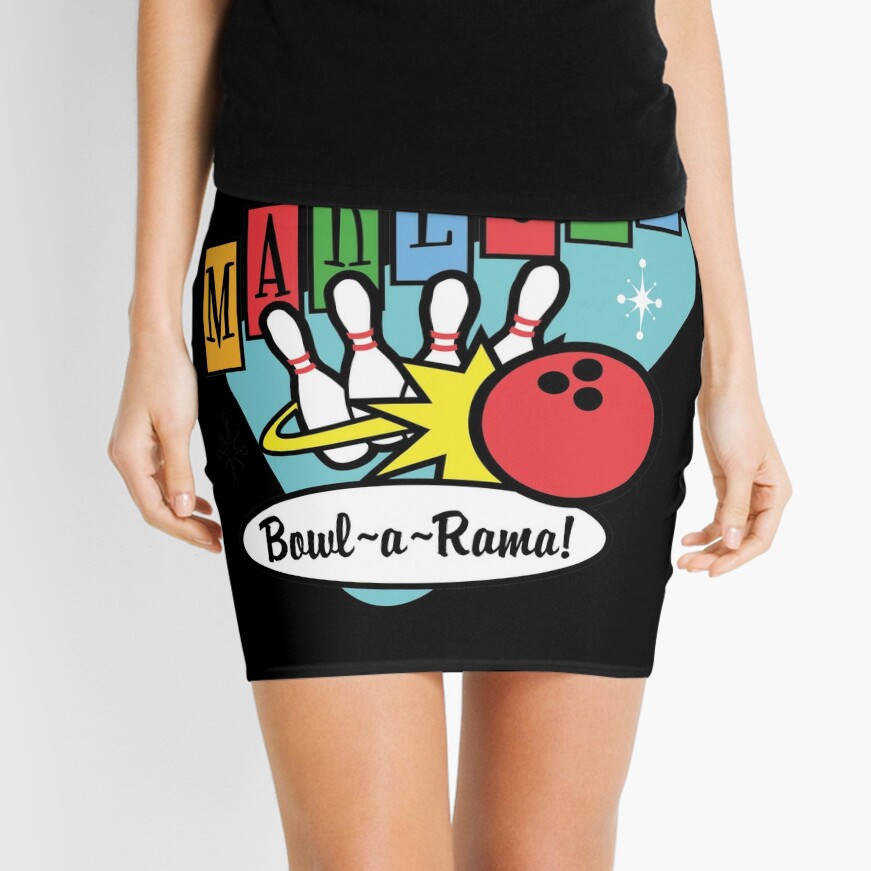 "Retro Bowling " Mini Skirt by holidays4you Redbubble