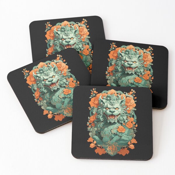 Item preview, Foo Lion Art, Best Gifts, Animal Abstract Artwork, Chinese guardian lions designed and sold by R-RHAPSODY.