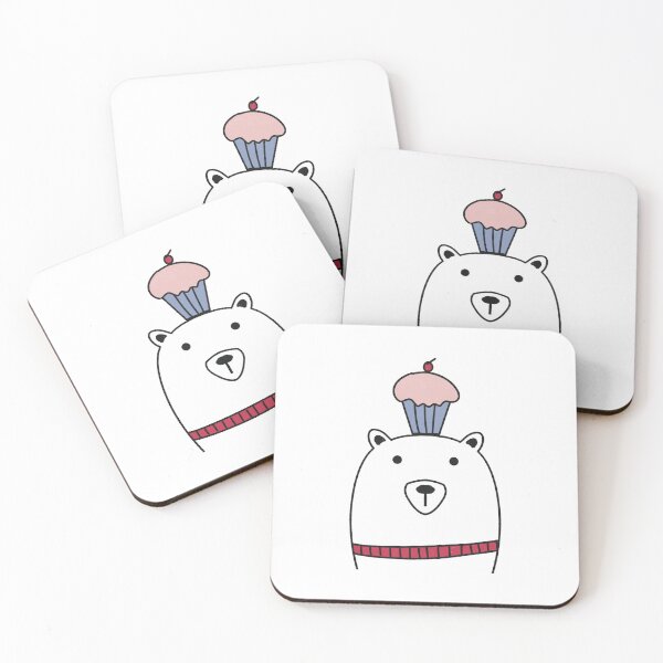 Item preview, Polar Bear with cupcake designed and sold by DiyaNikki.