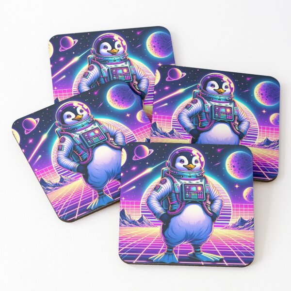 Item preview, Synthwave Penguin Astronaut designed and sold by Zestpond.