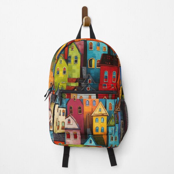 Item preview, Colorful Urban Landscape Art designed and sold by inkArtistryfine.