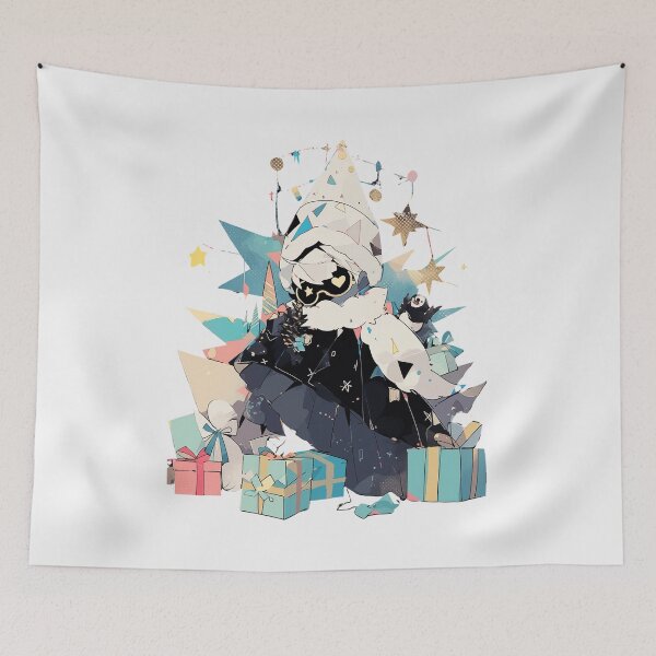 Artikelvorschau, Der fröhliche Weihnachtszauberer verteilt Geschenke unter der Kiefer entworfen und verkauft von kitidach-create.