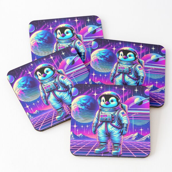 Item preview, Synthwave Penguin Astronaut designed and sold by Zestpond.