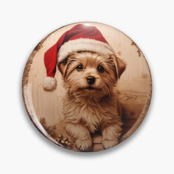 Item preview, Christmas with Yorkshire Terrier: The Delightful Charm of Wood (Pyro Pets Art - 249) designed and sold by pyropetsart.