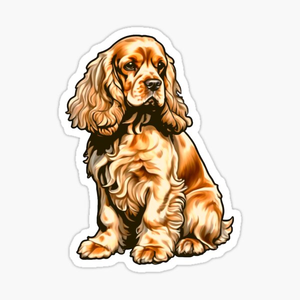 Item preview, American Cocker Spaniel (ASCOB) sitting designed and sold by tchilipepper.