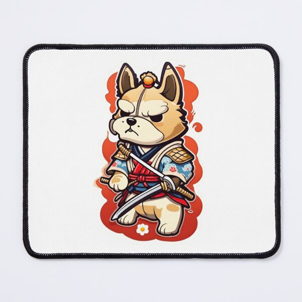 Item preview, Cute Japan samurai puppy cream dog designed and sold by KorArtStudio.