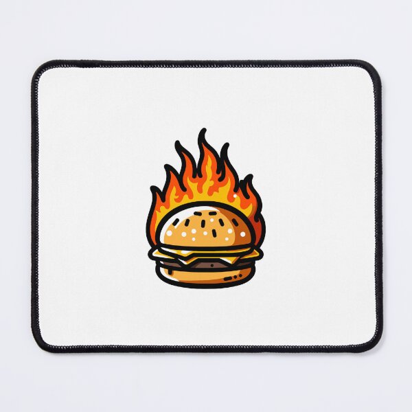 Item preview, cheese burger with fire designed and sold by DigiHouse.
