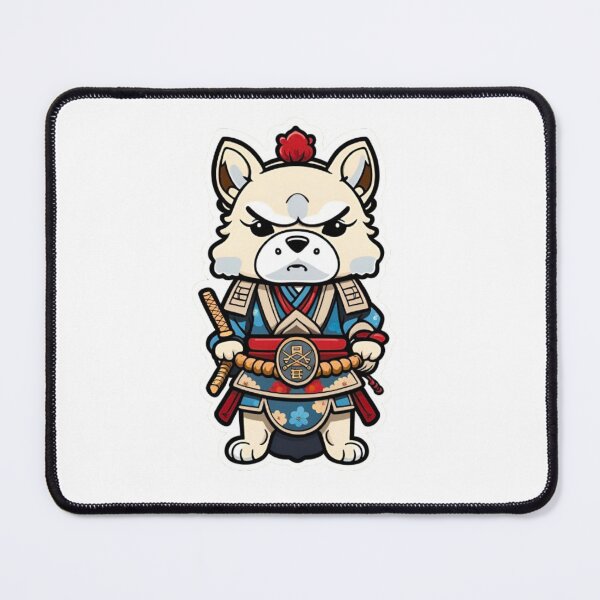 Item preview, Cool Japan samurai puppy cream dog designed and sold by KorArtStudio.