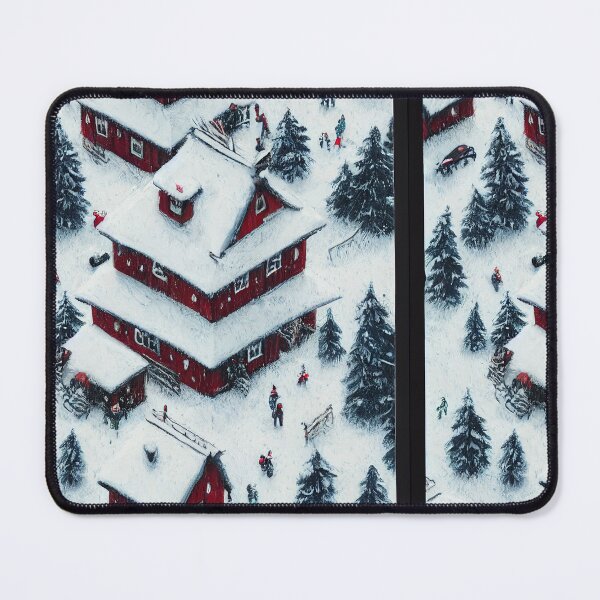 Item preview, Seamless Pattern: Cozy Cabin Nights - Winter Village Dreams designed and sold by Phutharesuan Wachirapisut.