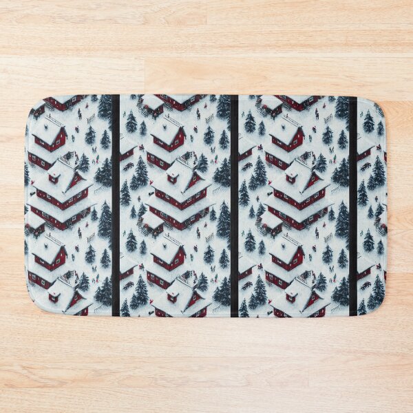 Item preview, Seamless Pattern: Cozy Cabin Nights - Winter Village Dreams designed and sold by Phutharesuan Wachirapisut.