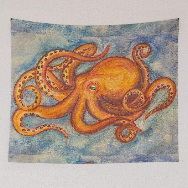 Artikelvorschau, Orangefarbener Oktopus Nr. 2 entworfen und verkauft von CaitlinPadilla.