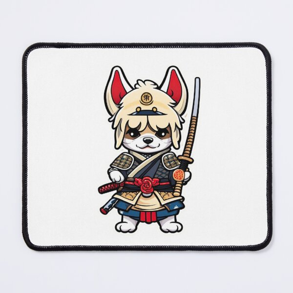 Item preview, Cool Japan samurai katana cream dog designed and sold by KorArtStudio.