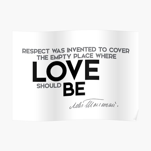 love should be - leo tolstoy Poster