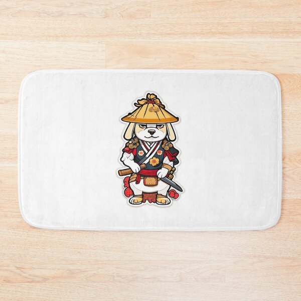 Item preview, Cute Japan samurai katana puppy cream dog designed and sold by KorArtStudio.