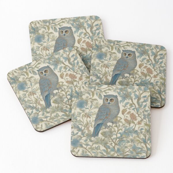 Item preview, Enchanting Owl & Willow Inspired Artwork by William Morris designed and sold by Tamas Das.