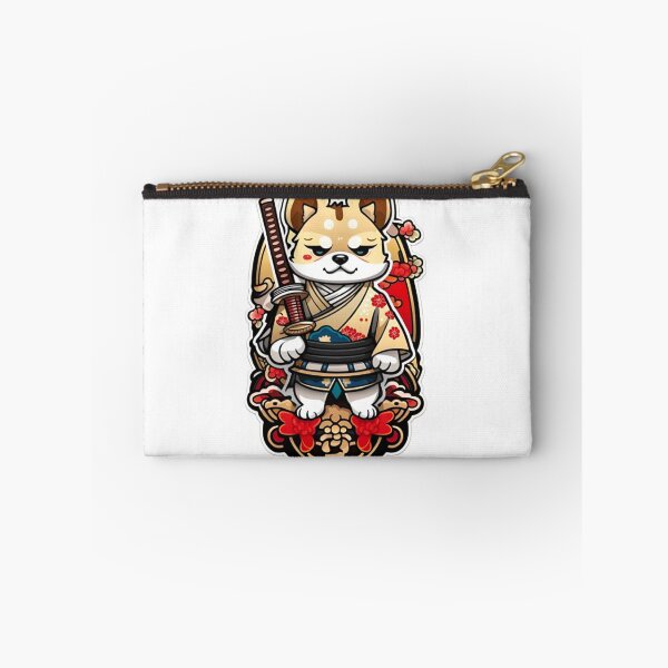 Item preview, Cool Japan samurai katana puppy cream dog designed and sold by KorArtStudio.