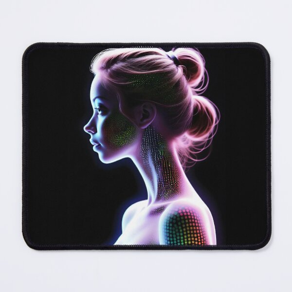 Item preview, Beautiful woman silhouette neon dots designed and sold by 90's Misaki.