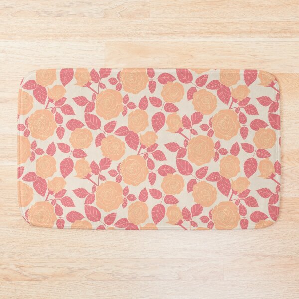 Item preview, Peach fuzz roses on cream designed and sold by PrettywithColor.