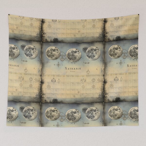 Item preview, Antique Lunar Cycle - Chic Vintage Moon Calendar designed and sold by Silver Medal.