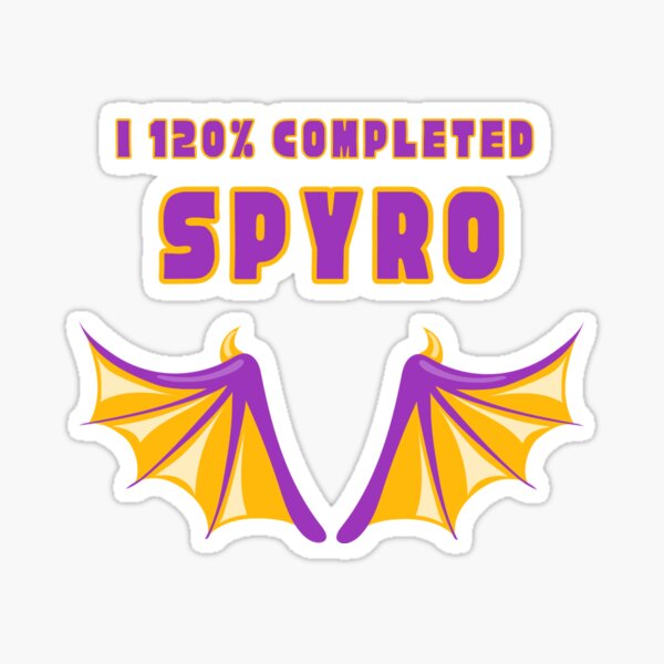 Vista previa del artículo con la obra «Completé Spyro al 120%», diseñado y vendido por babyjennyprints.