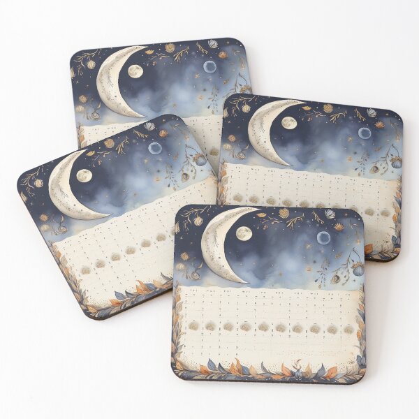 Item preview, Bygone Moonlight Calendar - Vintage Phases of the Moon designed and sold by Silver Medal.