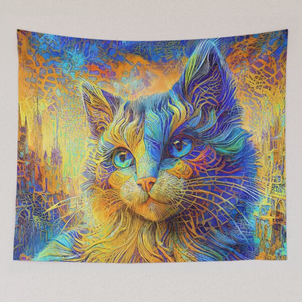 Item preview, Abstractions of abstract abstraction of cat. DeepDream #7993101835067 designed and sold by blackhalt.