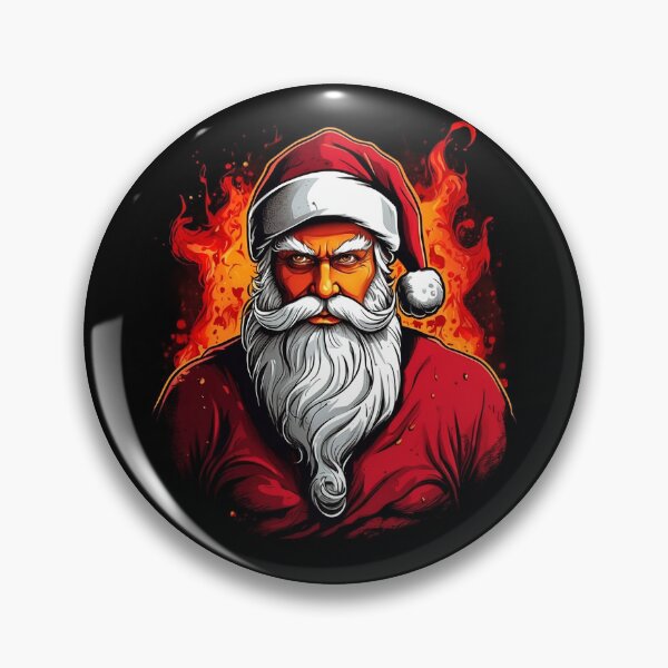 Item preview, Blazing Christmas Magic: Santa's Fire Hellstare Spectacle in Vibrant Colors designed and sold by WantStore.