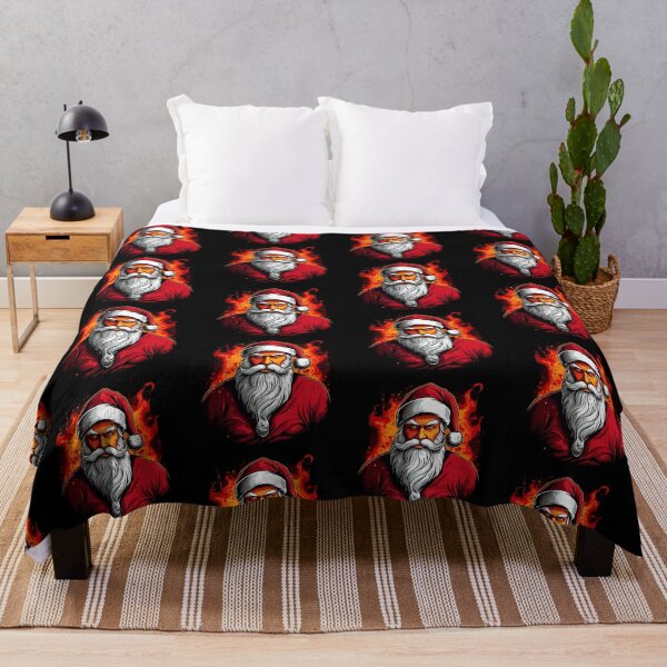Item preview, Blazing Christmas Magic: Santa's Fire Hellstare Spectacle in Vibrant Colors designed and sold by WantStore.