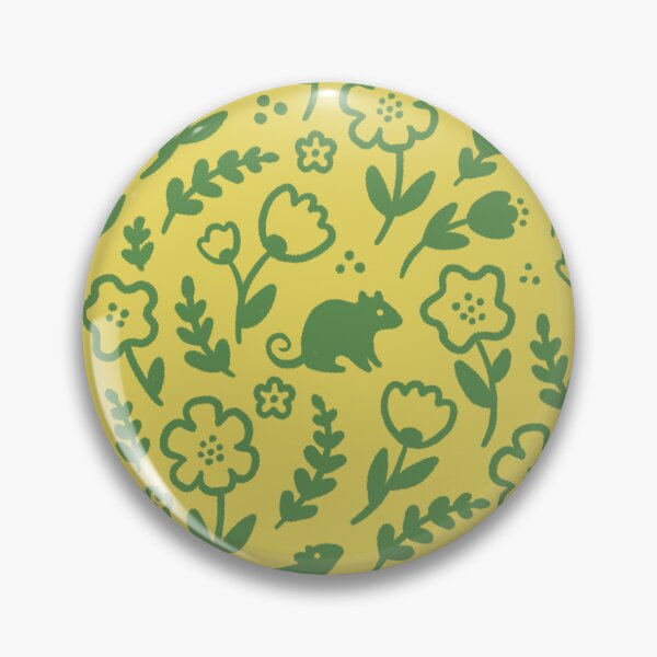 Item preview, Mouse Floral Pattern - Yellow designed and sold by TapiocaPo.