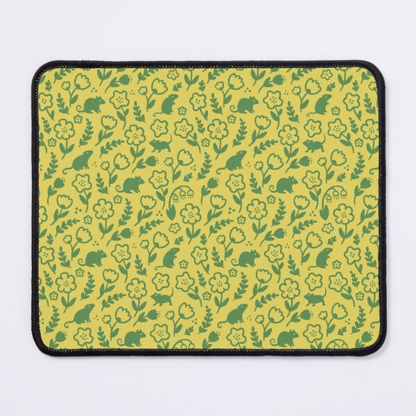 Item preview, Mouse Floral Pattern - Yellow designed and sold by TapiocaPo.