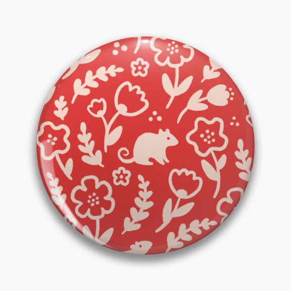 Item preview, Mouse Floral Pattern - Red designed and sold by TapiocaPo.