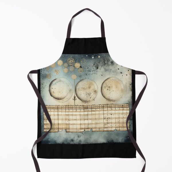 Item preview, Retro Moon Phase Almanac - Nostalgic Celestial Elegance designed and sold by Silver Medal.