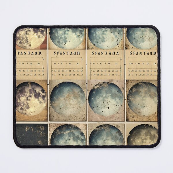 Item preview, Classic Lunar Phases - Retro Celestial Calendar Print designed and sold by Silver Medal.