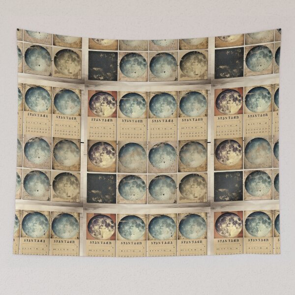Item preview, Classic Lunar Phases - Retro Celestial Calendar Print designed and sold by Silver Medal.