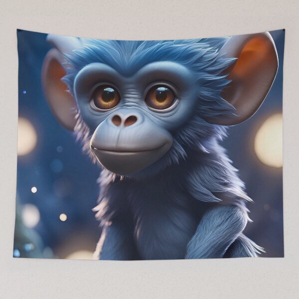 Item preview, Blue Cosmic Chimpanzee designed and sold by TheArtOfPat.