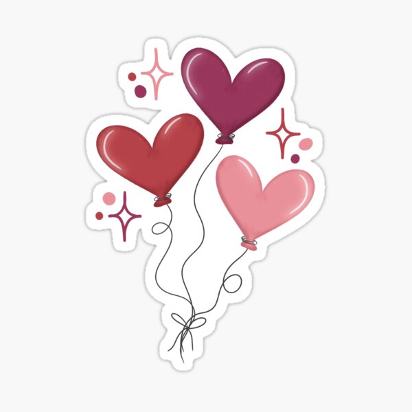Item preview, Heart Balloons designed and sold by meaggiemoos.