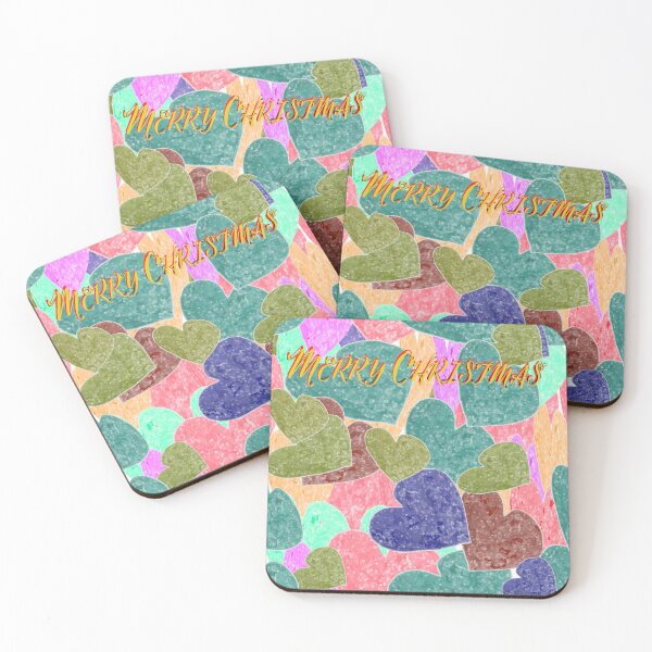 Item preview, Merry Christmas on Glitter Hearts designed and sold by Victoria Rose.