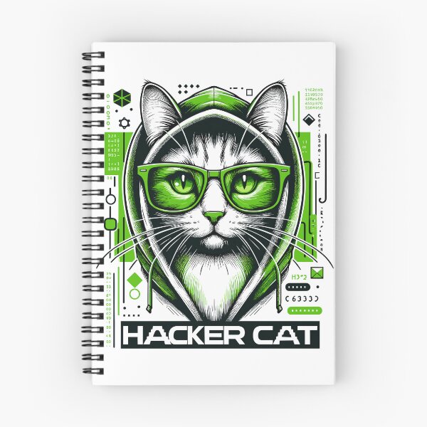 Artikelvorschau, Hacker Cat – Lustige Tiere – Geek Cat Programmer #6 entworfen und verkauft von InkCraftHouse.