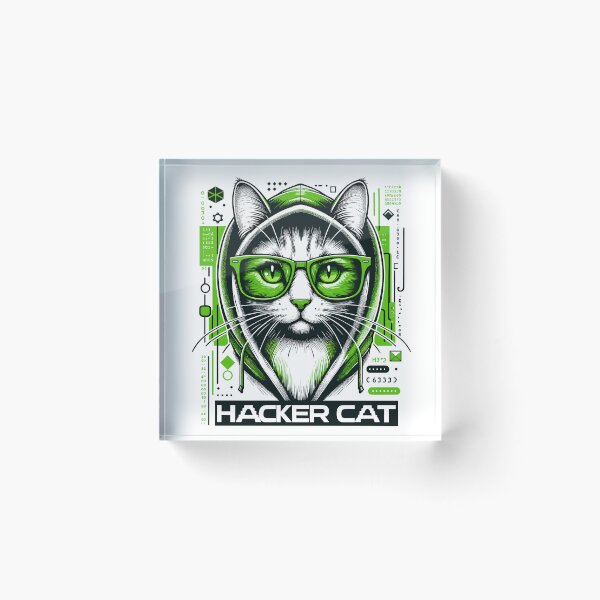 Artikelvorschau, Hacker Cat – Lustige Tiere – Geek Cat Programmer #6 entworfen und verkauft von InkCraftHouse.