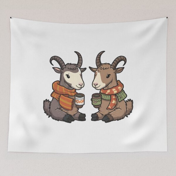 Item preview, Furry Romance: Goat Couples' Winter Coffee Moments designed and sold by GENZ-CREATIVES.