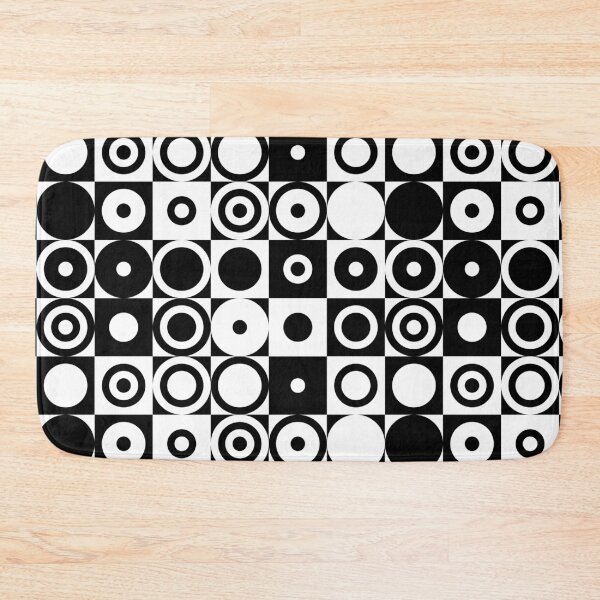 Item preview, Vasarely Inspired Optical Black and White designed and sold by Shapes-Mania.