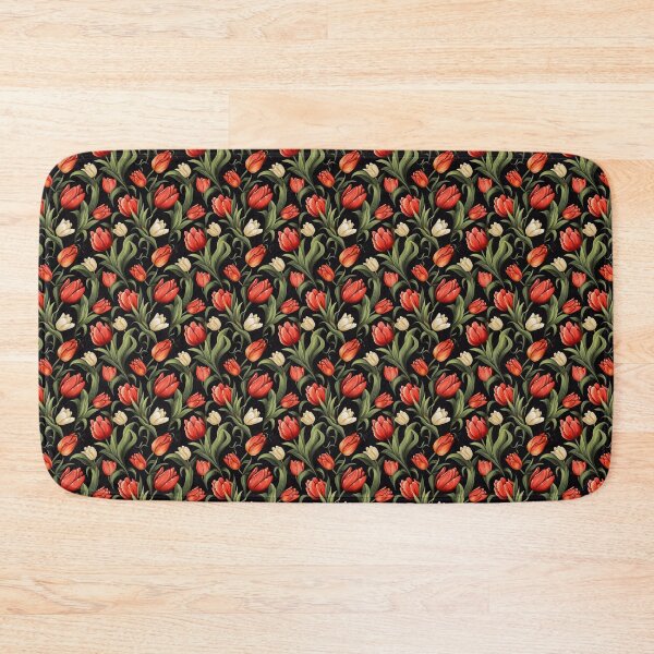 Item preview, Red and White Tulip Flower Seamless Pattern designed and sold by CreatureHouse95.
