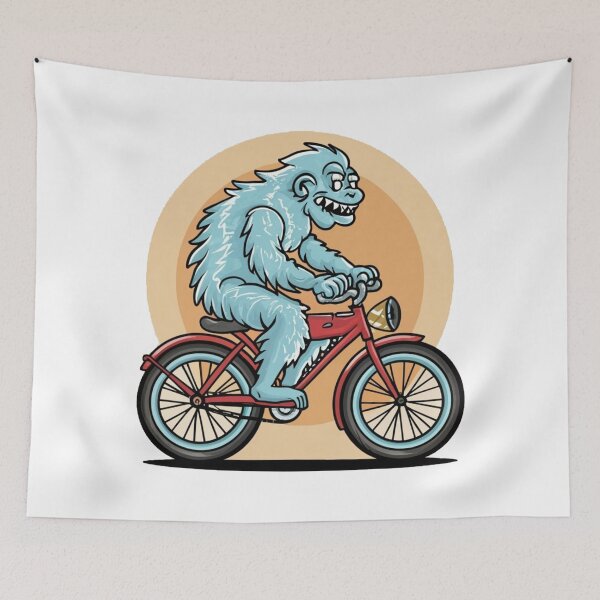 Item preview, cute yeti ride classic bike designed and sold by syedmaaz.