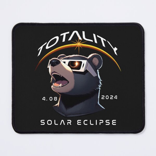 Item preview, Totality, a Black Bear wearing sunglasses looking at the Total Solar Eclipse, Funny, wild Animal Eclipse Viewing Party 2024. designed and sold by jeyel7.