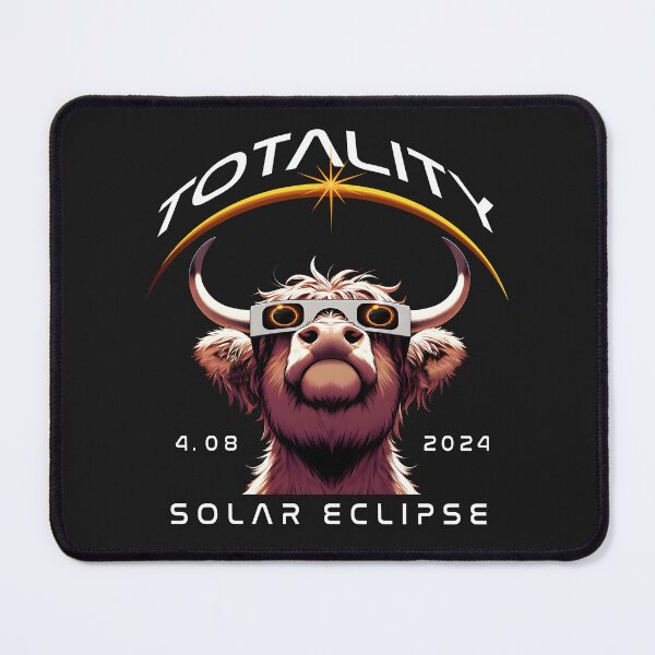 Item preview, Totality, a Highland Cow wearing sunglasses looking at the Total Solar Eclipse, Funny, Wild Animal Eclipse Viewing Party 2024. designed and sold by jeyel7.