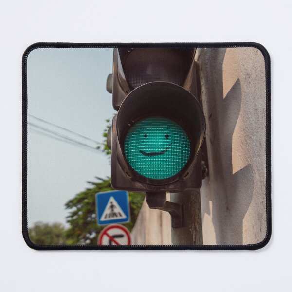 Item preview, A smiling traffic light in Lisbon - photo designed and sold by CineWanderlust.