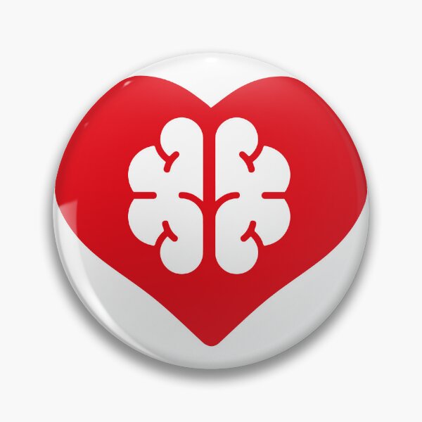 Item preview,  Brain and heart isolated. Brain in love. Conflict between emotions and rationality. Icon or logo. Red color. Simple modern design. Valentine's day designed and sold by paolboa.