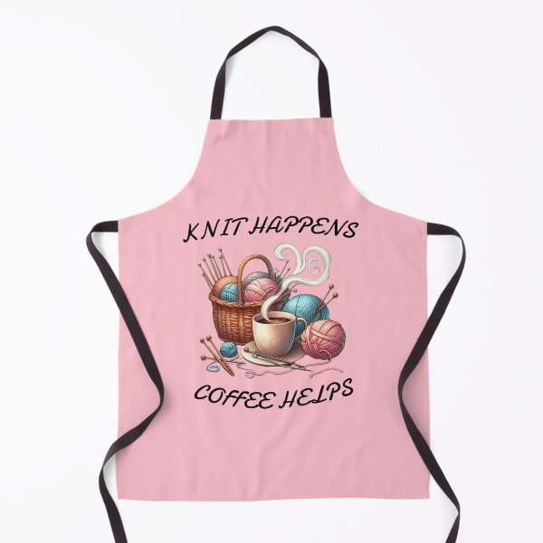 Item preview, Knit Happens, Coffee Helps designed and sold by HeadTurningArt.